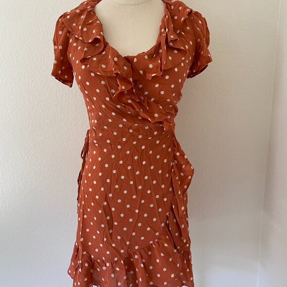 Réalisation Par Valentina Silk Polka Dot Mini Dress - XS - Picture 1 of 12